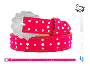 Cinto Country Infantil Veludo Pink CT0069