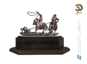 Troféu Team Roping 3 Bases TR0902 OV
