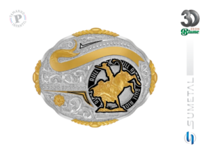 15338F ND Fivela Country Infantil Touro Masculina Bull Rider