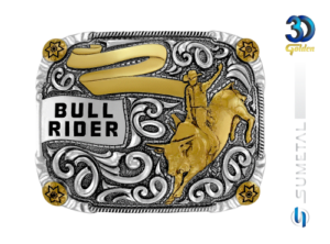 Fivela Country Masculina Touro Bull Rider Grande Sumetal 12345FE PD