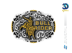 12458FE PD Fivela Country Masculina Touro Bull Rider