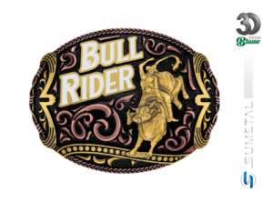 Fivela Country Masculina Touro Bull Rider Extra Grande 15269FJ COD