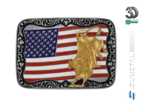 Fivela Country Touro Bandeira 8992F ND