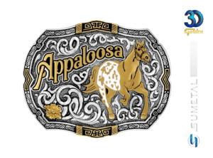 14419FE PD Fivela Country Cavalo Appaloosa