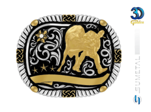 Fivela Country Masculina Bulldog com Strass 14422FJ PD