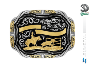 Fivela Country Working Penning G Preta 14367FJ ND - Frente