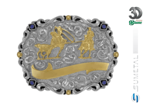 12761F ND Fivela Country Team Roping Masculina