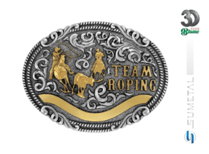 14134FE ND Fivela Country Team Roping Masculina
