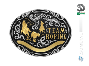 14134FJ ND Fivela Country Team Roping Masculina