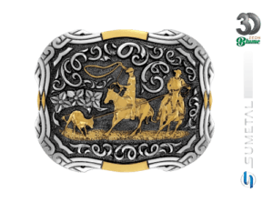 15449FE ND Fivela Country Team Roping Masculina