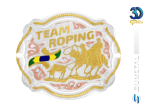 Fivela Country Team Roping Masculina Brasil Adulta 15311F PDC
