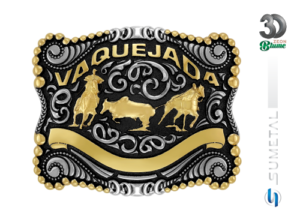 Fivela Country Masculina Vaquejada Retangular 14306FJ ND