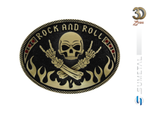 Fivela Country Caveira Rock And Roll Motoclube 15583Fj OV
