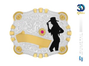 Fivela Country Feminina Cowgirl 14465F PD M Clara - Frente