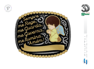 Fivela Country Infantil Anjo da Guarda Oração 14348FJ ND