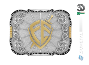Fivela Country Masculina Escudo da Fé 13512F ND