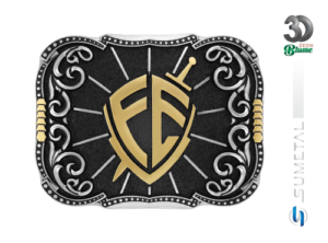 Fivela Country Masculina Escudo da Fé 13512FJ ND