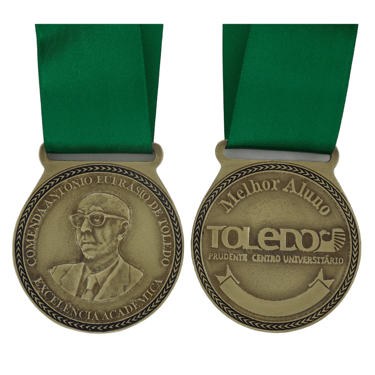 Medalha Personalizada Melhor Aluno Toledo - Frente e Verso