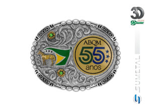 Fivela Country ABQM 55 Anos Souvenir 16295FE ND - Frente