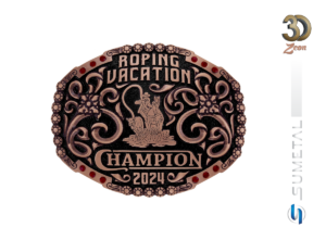 Fivela Country Personalizada Roping Vacation Champion 2024 15555FJ CO