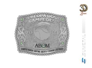 16276FE NI Fivela Country Personalizada ABQM Copa Dos Campeões 2024