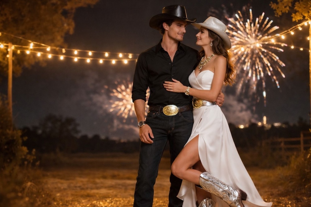 Look country ano novo: brilho, metal e personalidade para virar o ano com estilo ✨🤠 |